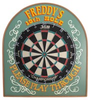19th Hole Dartboard Personalized