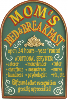 Mom's Bed and Breakfast Custom Plaque